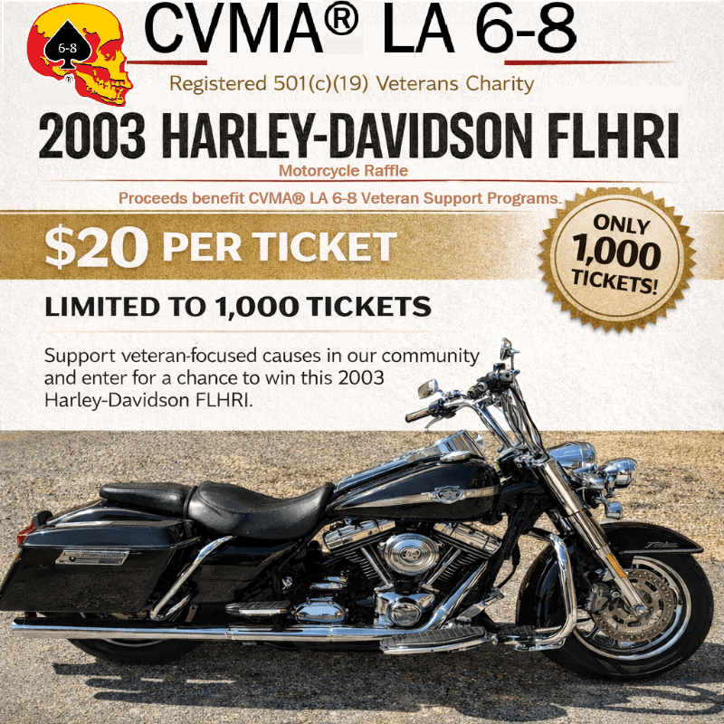 2003 Harley-Davidson FLHRI Motorcycle CVMA® 6-8 Raffle