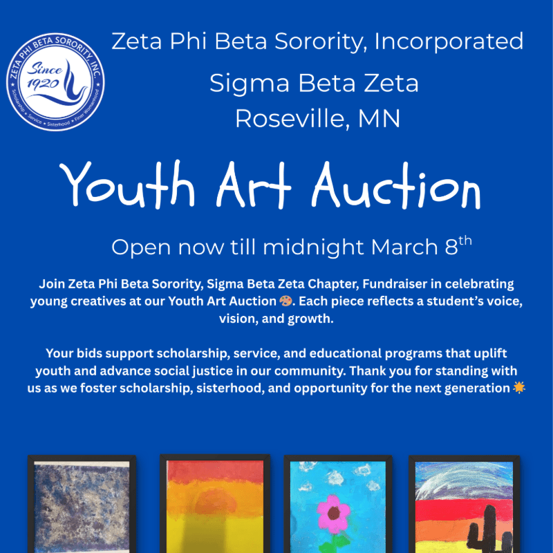 Zeta Phi Beta Sorority - Sigma Beta Zeta Chapter's Youth Art Auction