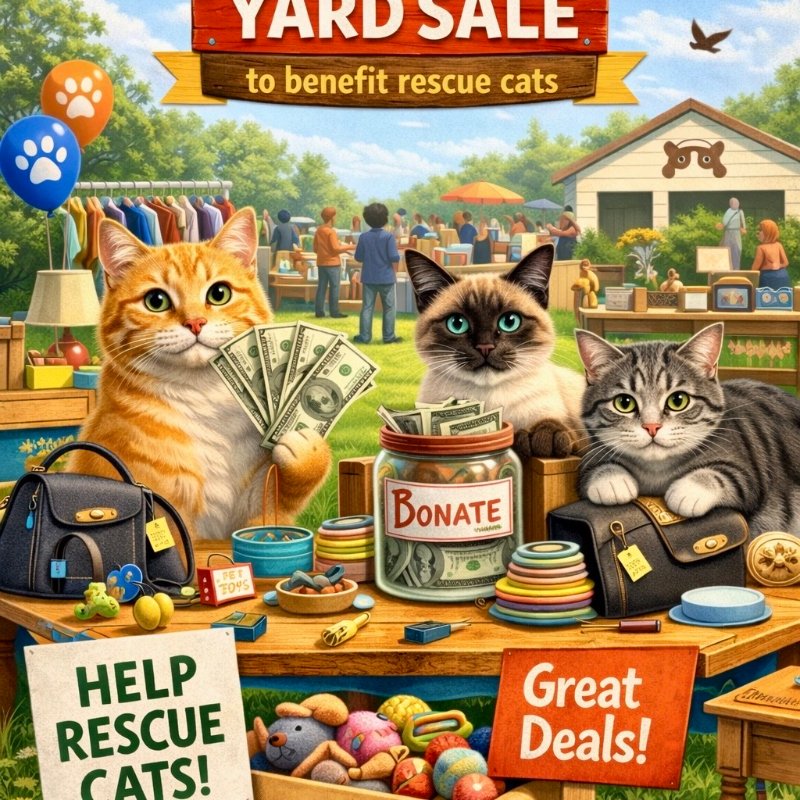 Whiskers and Wallets Yard Sale