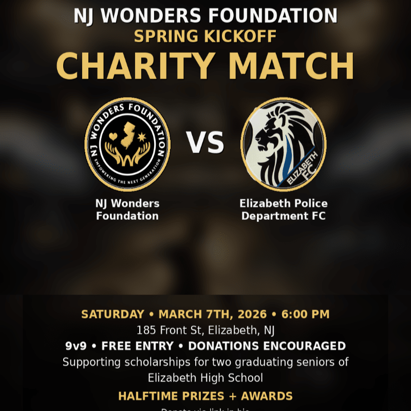 March 7th Charity Match - NJ Wonders Foundation vs Elizabeth Police Department