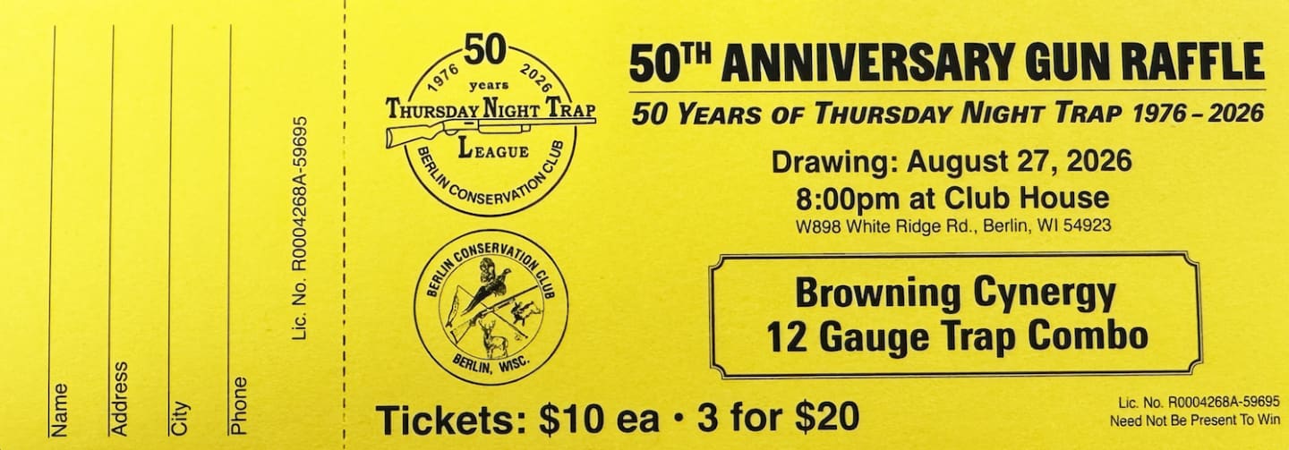 50th Anniversary Gun Raffle - Browning Cynergy 12 Gauge Trap Combo