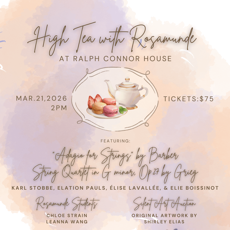 High Tea with Rosamunde at Ralph Connor House