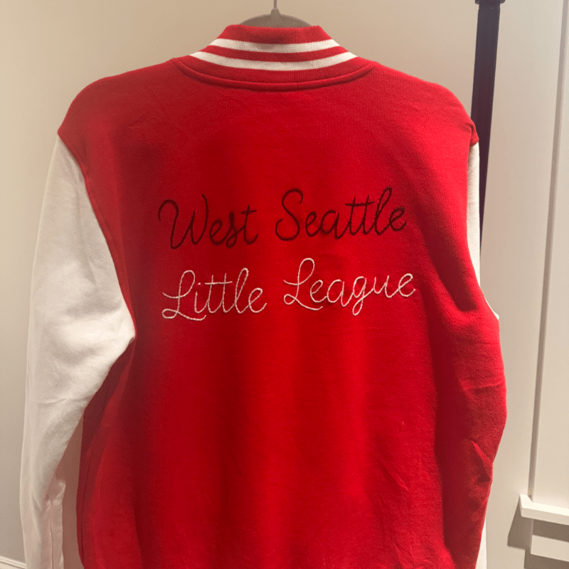 Raffle: WSLL Custom Embroidered Women's Varsity Baseball Jacket (size M)