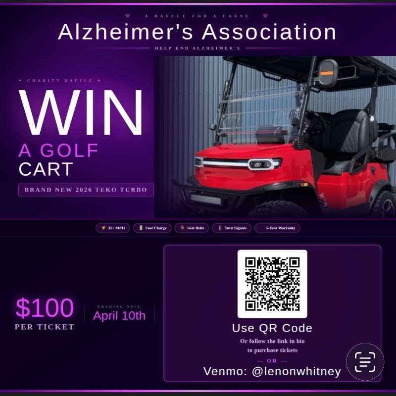 Cort Raffle Golf Cart Raffle - Alzheimers Association