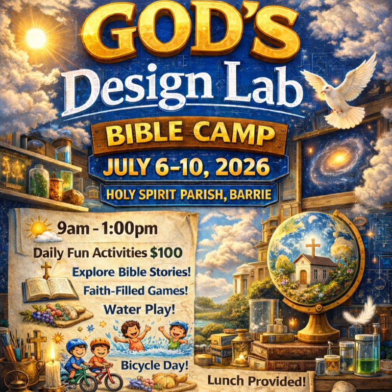 Holy Spirit Parish Youth Ministry God's Design Lab Bible Camp