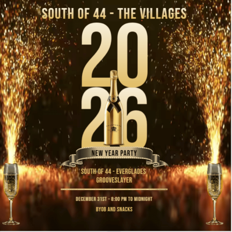 NEW YEAR'S PARTY - Everglades - 12/31/26 - 8 pm to Midnight with Groove Slayers