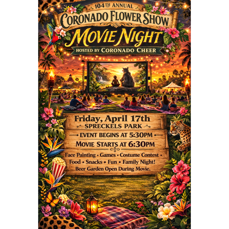 Flower Show Movie Night Hosted by Coronado Cheer