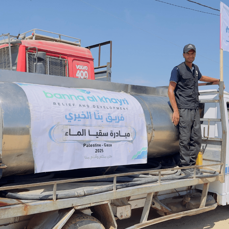 Help Us Deliver Water Daily in Gaza – Fund a Water Tanker