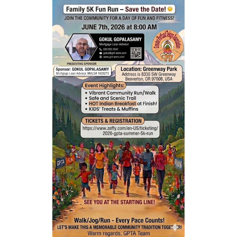GPTA Summer 5K: Run Together, Feast Together