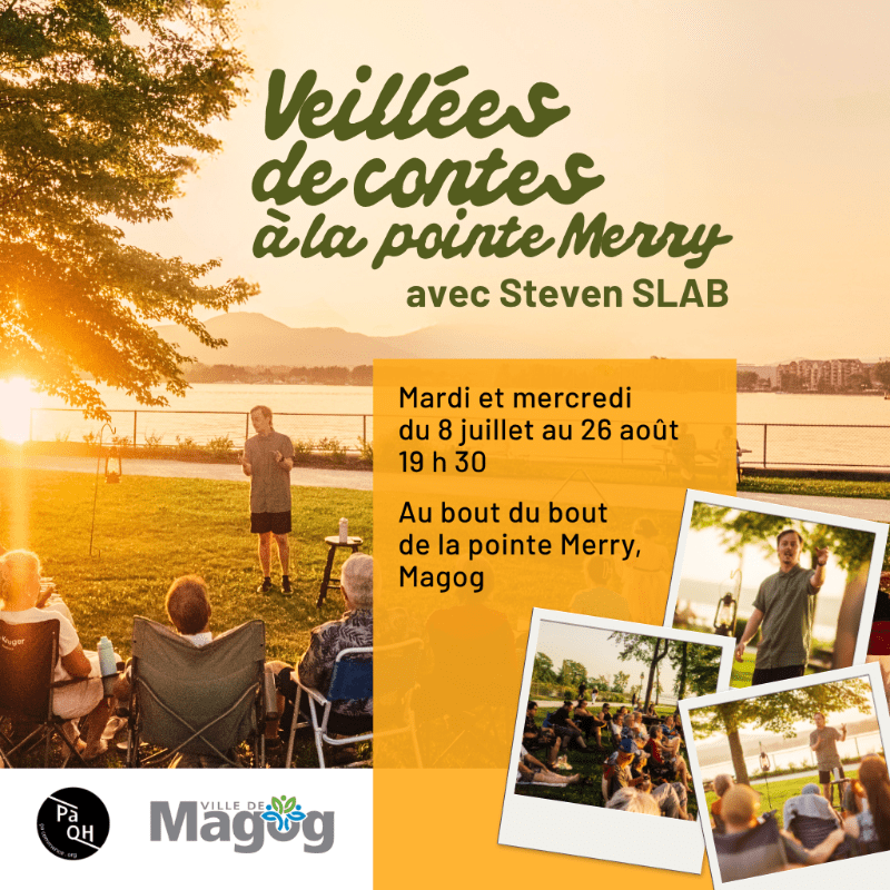 Veillées de contes à la pointe Merry avec Steven SLAB - Mardi et mercredi du 8 juillet au 26 août à 19h30