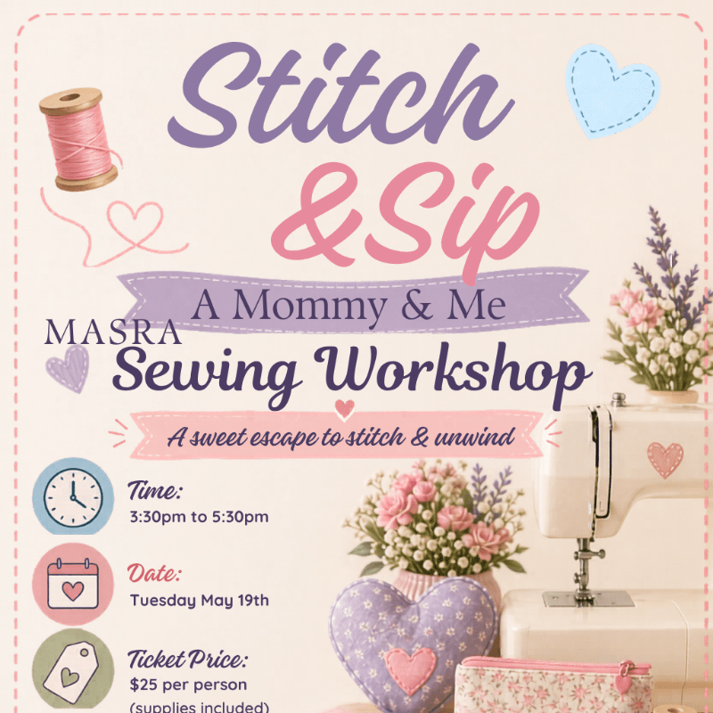 Stitch & Sip: A Mommy & Me Sewing Workshop