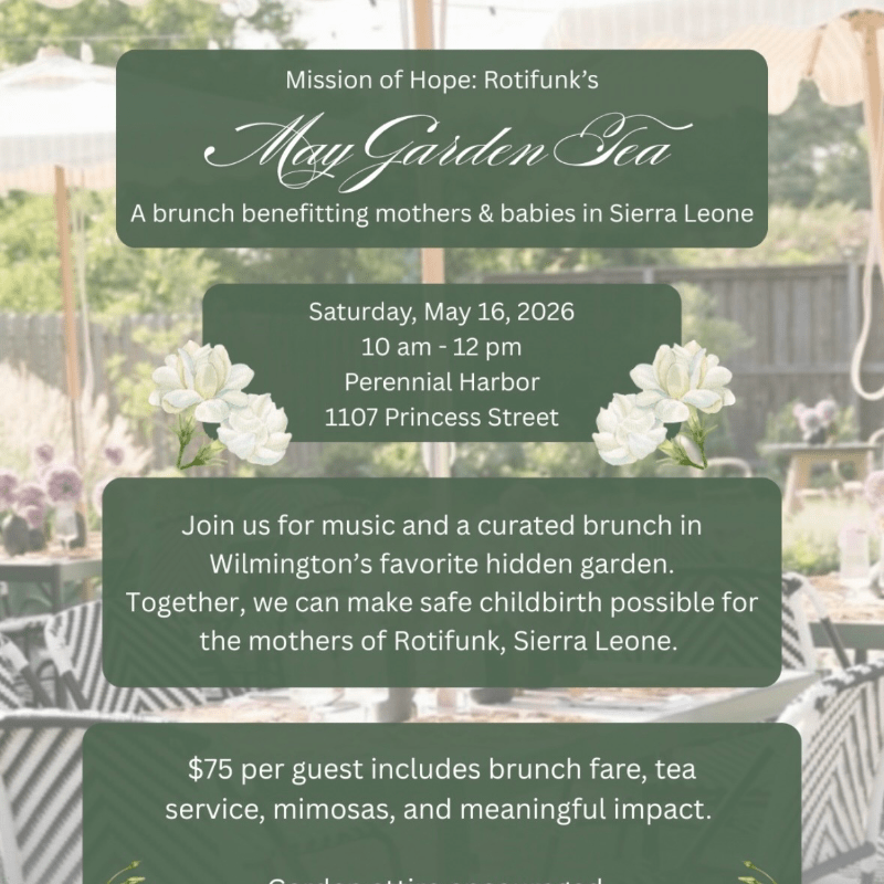 May Garden Tea Giving