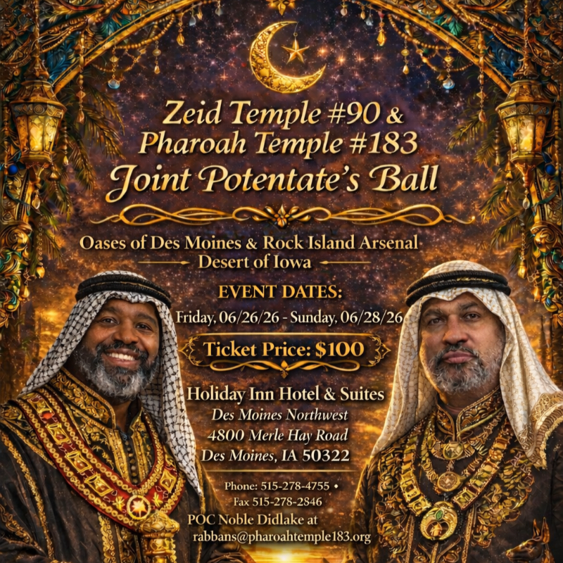 Zeid Temple No. 90 & Pharoah Temple No. 183 Joint Potentate Ball