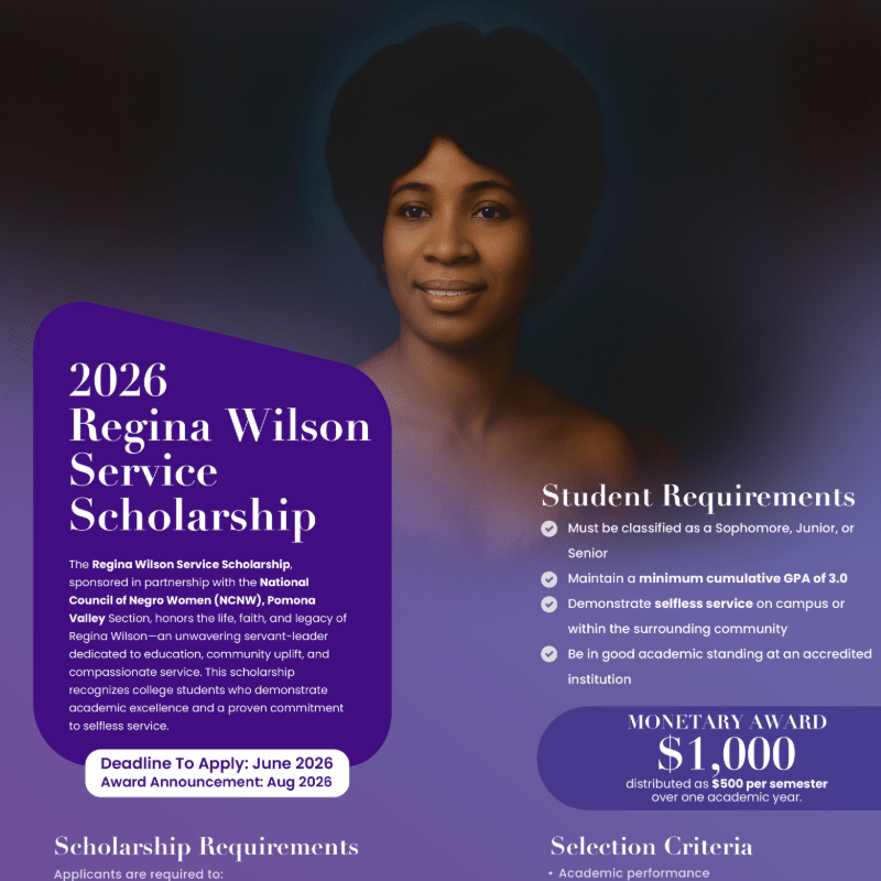 Regina Wilson Service Scholarship