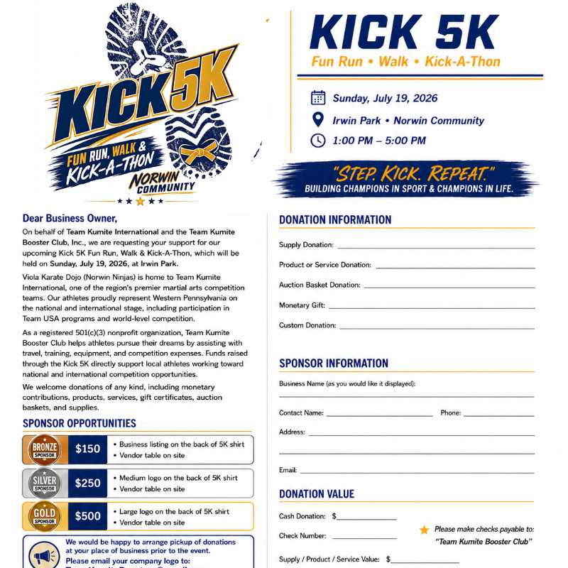 2026 Kick 5K Sponsor Signup