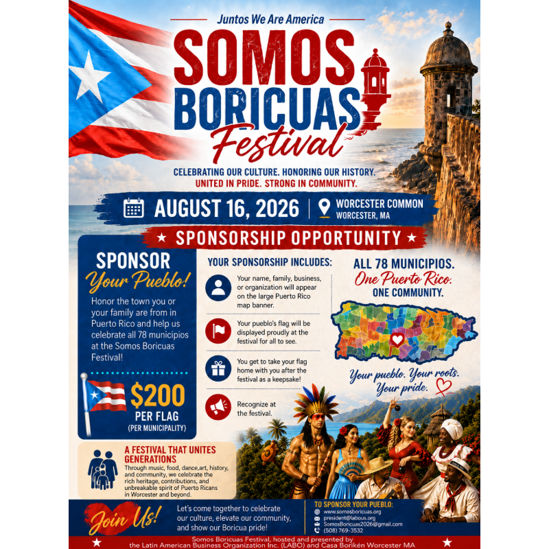 Somos Boricuas Festival Municipal Flag Sponsorship