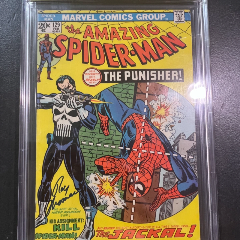 Amazing Spider-Man #129 (1974) – 1st Appearance of The Punisher! Signed By Roy Thomas