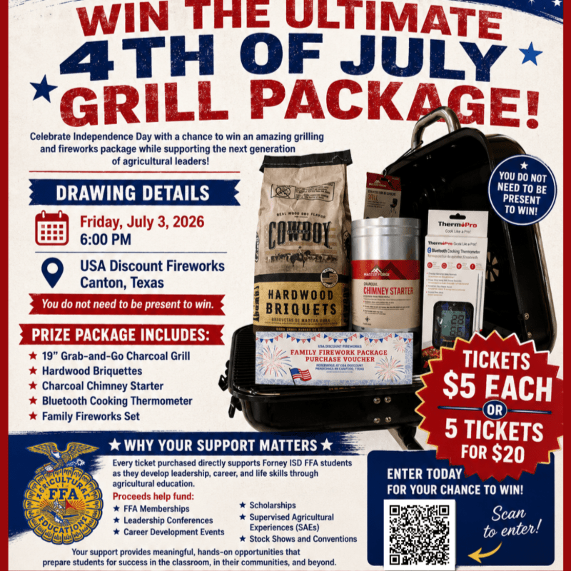 Forney Blue & Gold FFA Alumni's Summer Raffle 2026