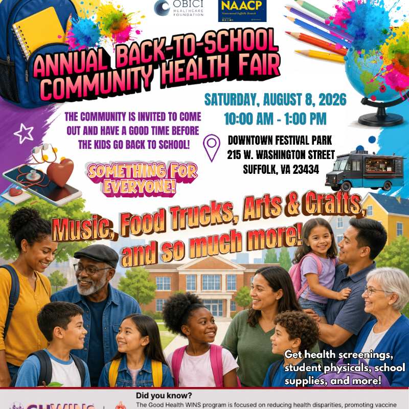 Community Health Fair Sign-Up and T-shirt Orders