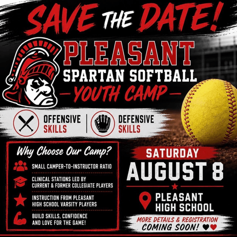 2026 Spartan Softball Youth Camp 6th-8th Grade