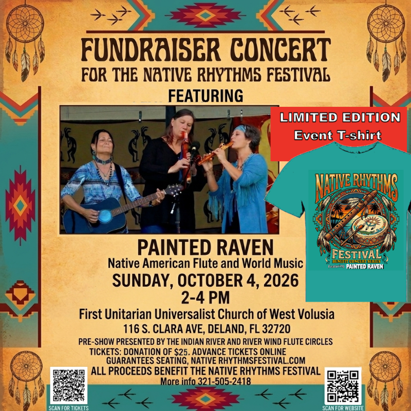 Native Rhythms Festival Benefit Concert in DELAND - Painted Raven