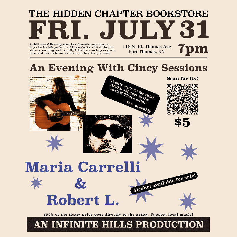 An Evening With Cincy Sessions: Featuring Maria Carrelli & Robert L.