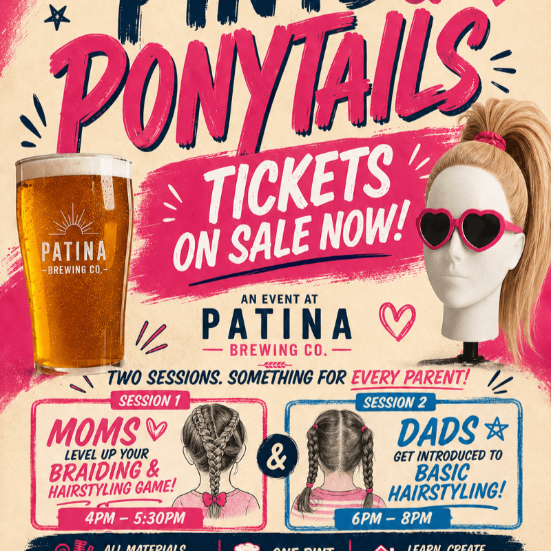 Pints & Ponytails - A Hairstyling Workshop for Parents!