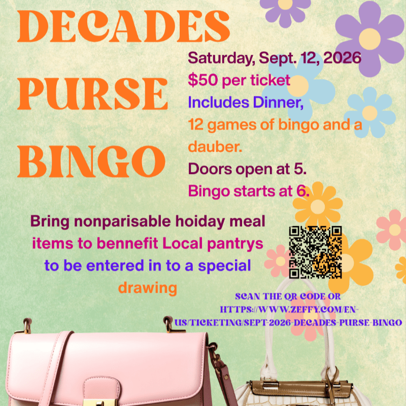 Sept. 2026 Decades Purse Bingo
