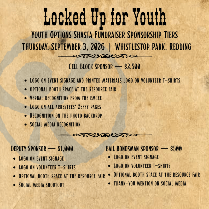 Locked Up for Youth 2026 - Sponsorships