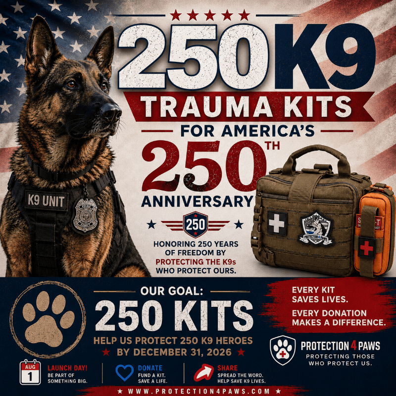 🇺🇸 250 K9 Trauma Kits for America’s 250th Anniversary