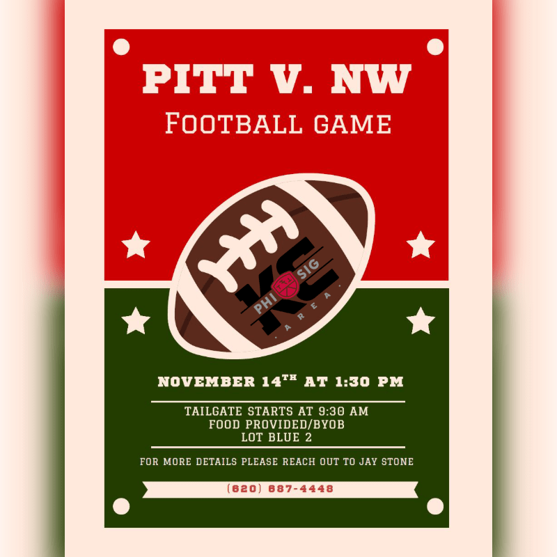 KC Phi Sig - Pitt State vs Northwest MO Football in KC!