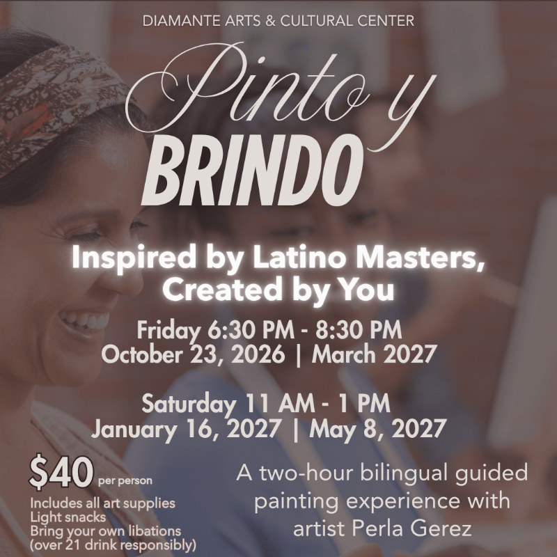 Pinto y Brindo with artist Perla Gerez
