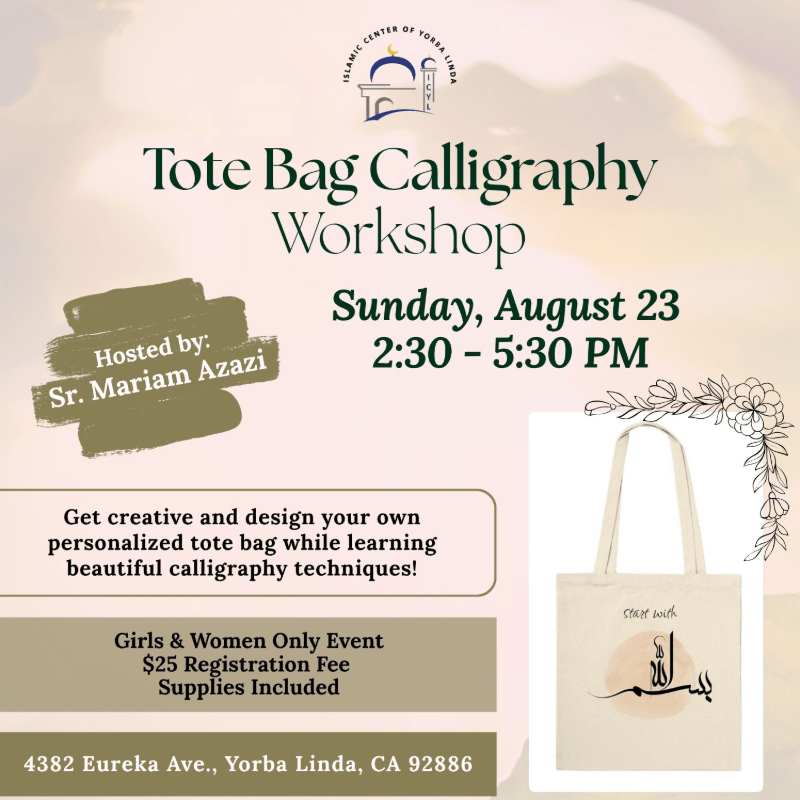 Tote Bag Calligraphy Workshop