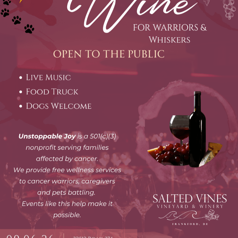 Wine for Warriors & Whiskers — Support Unstoppable Joy