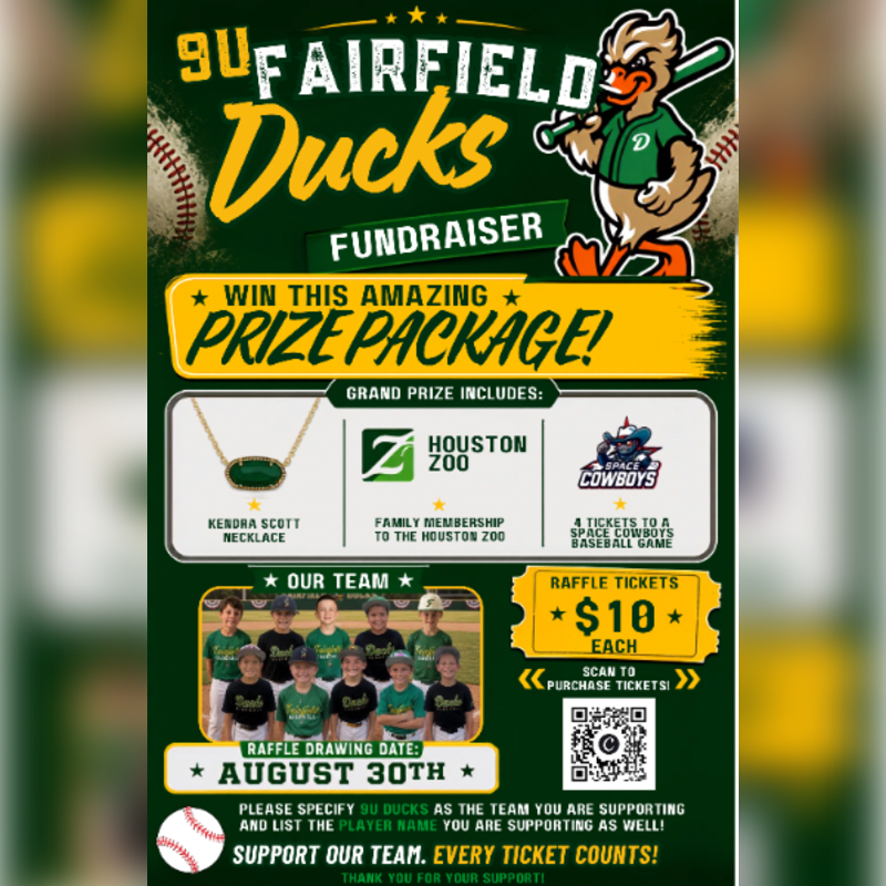 Fairfield Ducks 9u Raffle