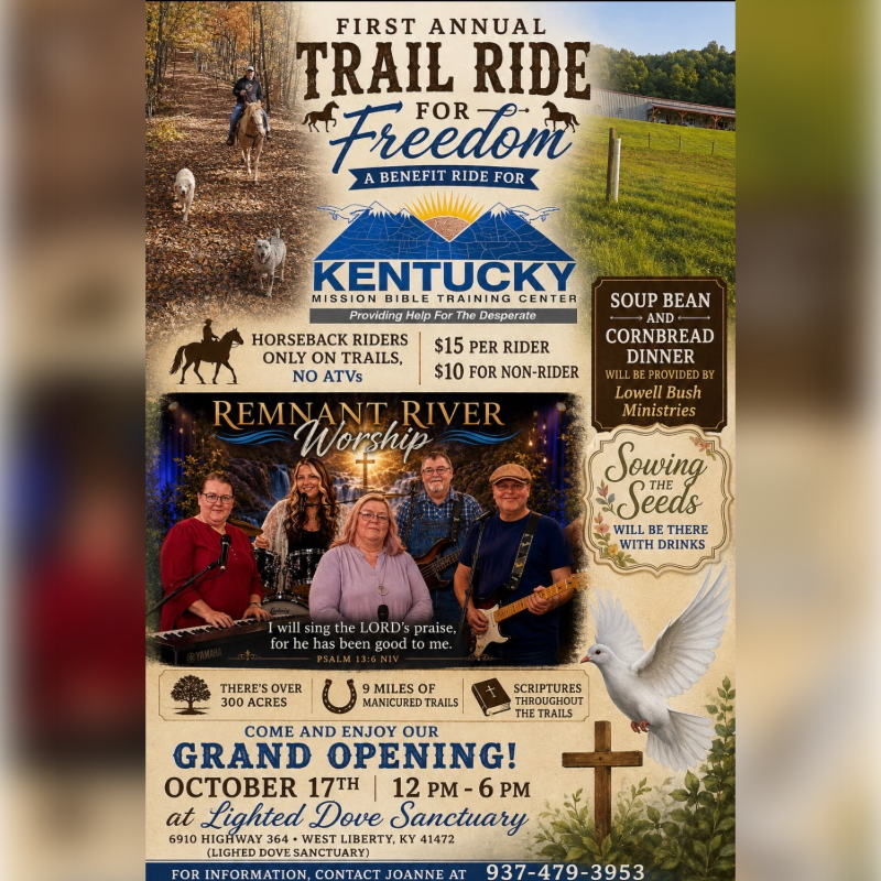 Trail Ride Fundraiser for Kentucky Missions Bible Training Center
