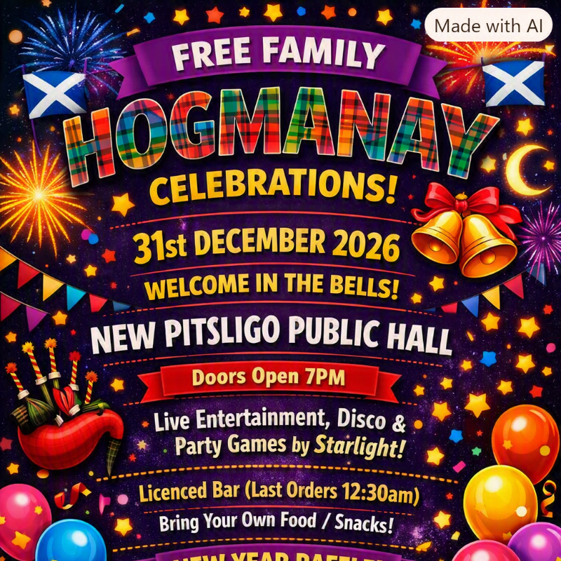 Hogmanay celebrations 2026 party