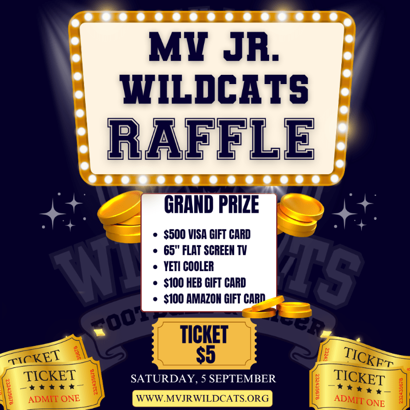 MV JR. Wildcats Football and Cheer 2026 Fall Raffle