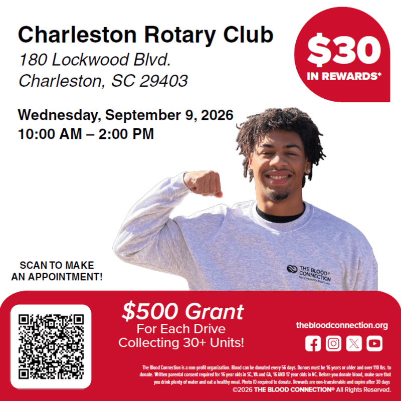 Historic Rotary of Charleston: The Blood Connection - Blood Drive
