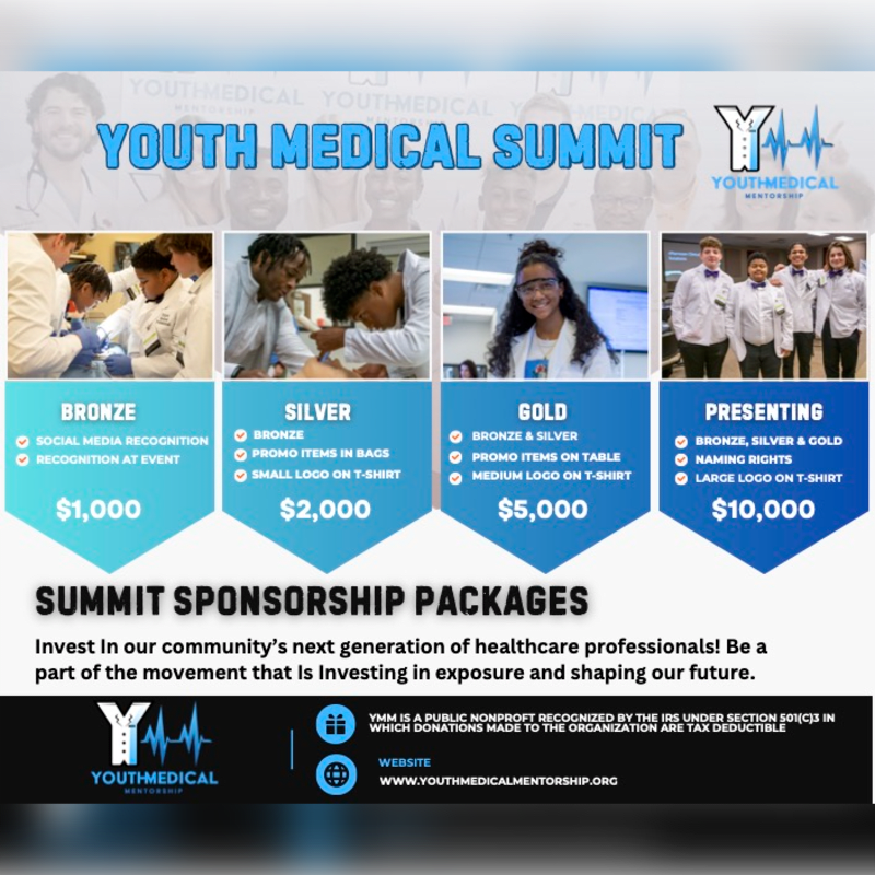 Youth Medical Mentorship Summit Sponsorship