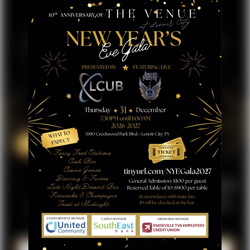 New Year's Eve Gala: Celebrating The Venue's 10th Anniversary