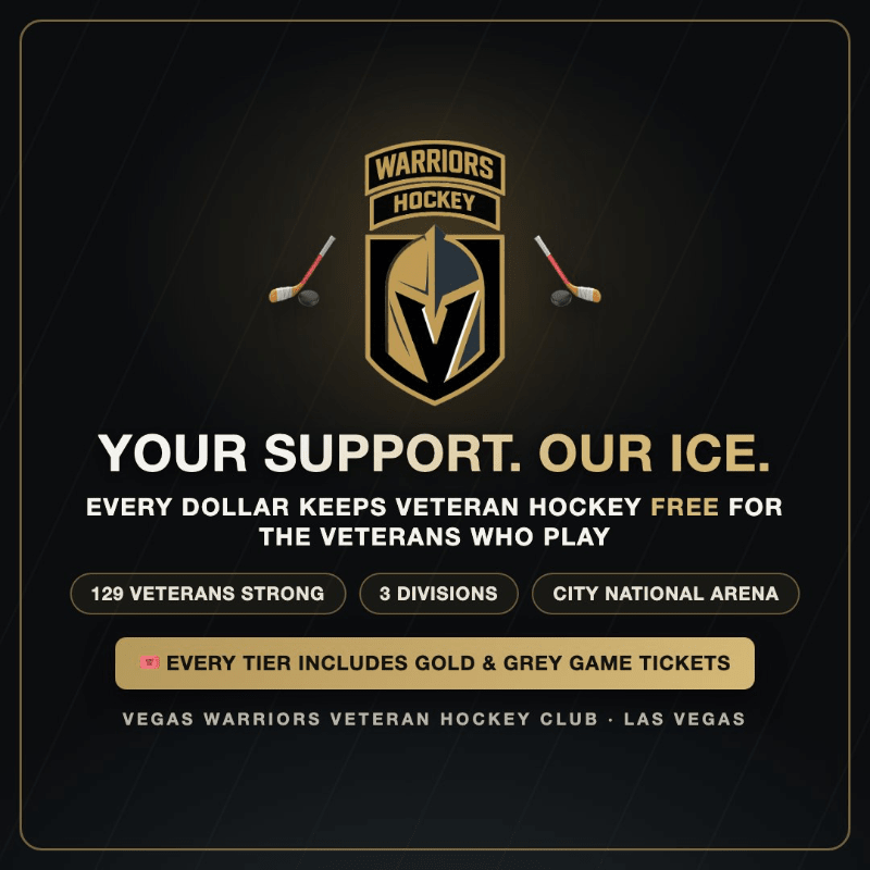 Sponsor the Vegas Warriors — Veteran Hockey Club