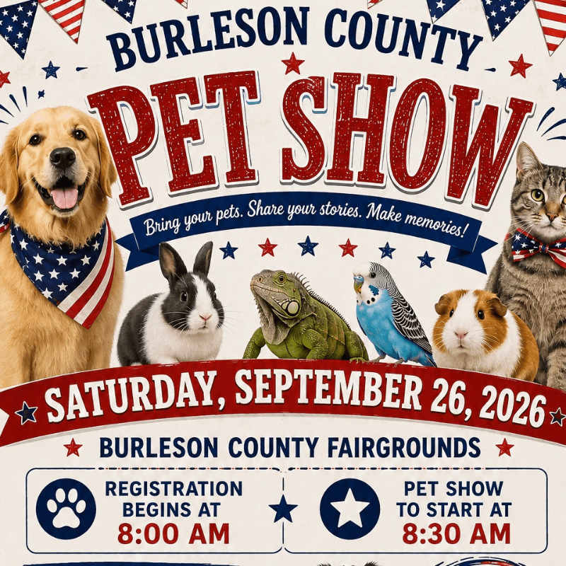 Burleson County Pet Show and Education Fundraiser