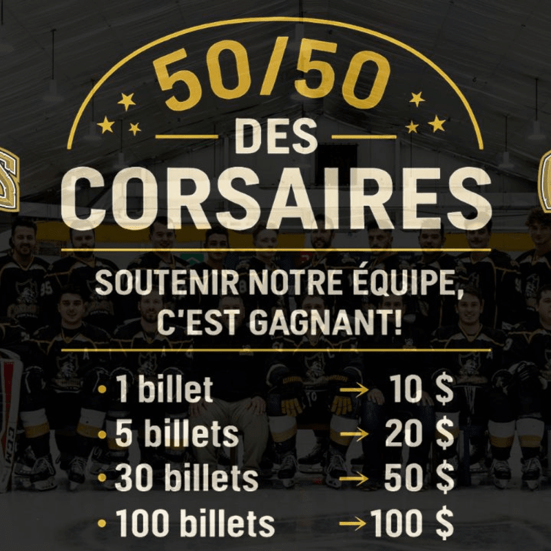 50/50 des Corsaires - Parties des 9 et 10 octobre aux Îles !