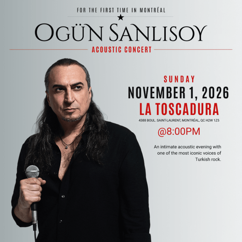 OGÜN SANLISOY Acoustic Concert - Montreal