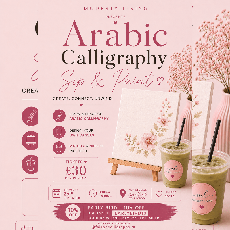 Arabic Calligraphy Sip & Paint