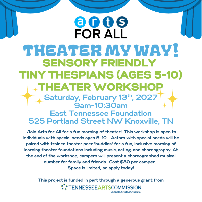 Tiny Thespians Workshop (age 5-10) February 13th, 2027