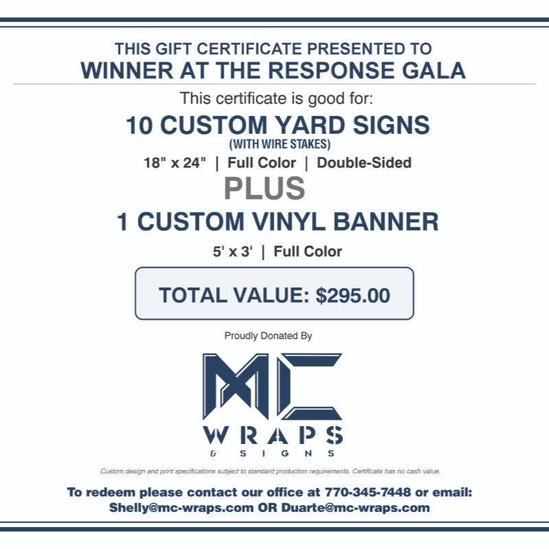 10 Custom Yard Signs + 1 Custom Vinyl Banner