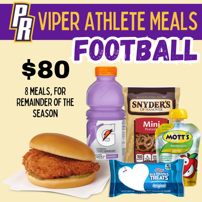 Pieper Viper Football Meals