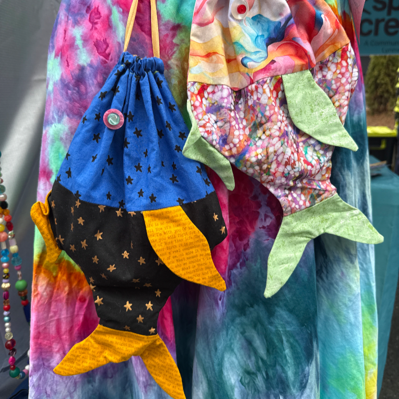 Fish Bag: How to Sew A Lined Drawstring Bag